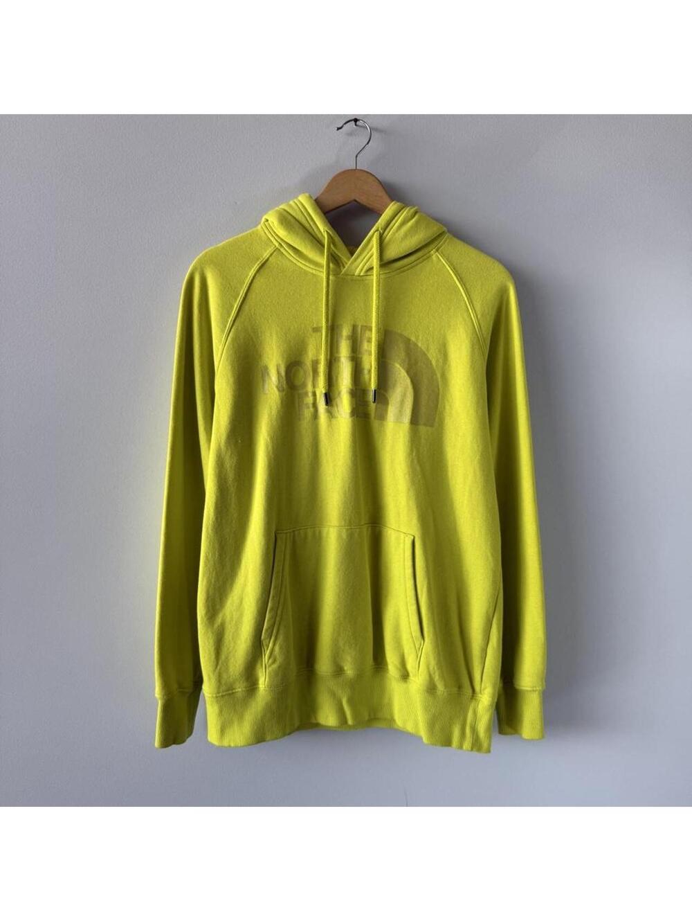 Highlighter yellow north face hoodie (1267)